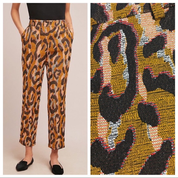 Anthropologie Pants - ANTHROPOLOGIE 34N 118W Leopard Trousers